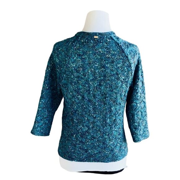 ST. JOHN LADIES COLORFUL MINGLED WOOL BLEND CARDIGAN SWEATER NWOT S - Picture 10 of 10